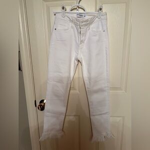 Just Black Denim Women's Crisp White Straight Leg Jeans